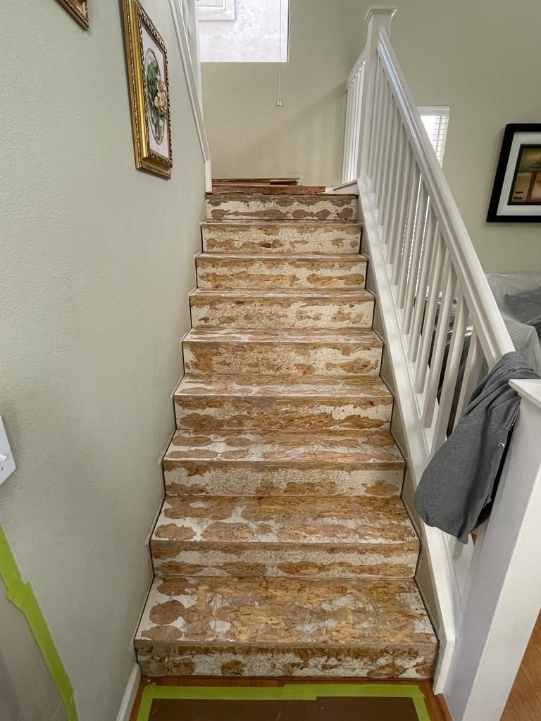 Room before hardwood flooring installation