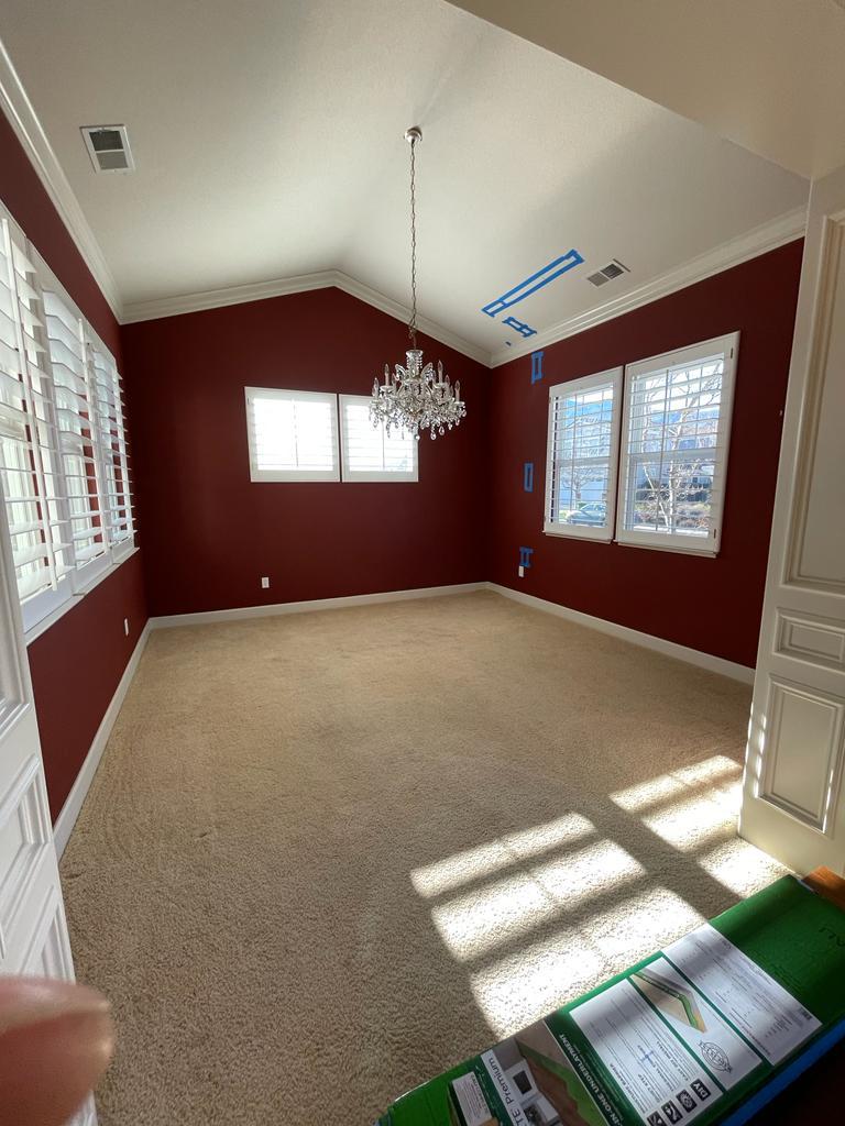 Room before hardwood flooring installation