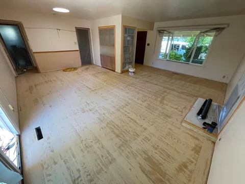 san carlos project / install and refinishing existing flooring, before, photo 2