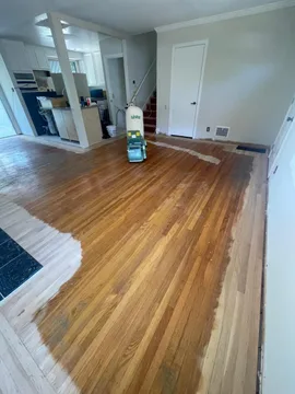 REDWOOD CITY PROJECT. REFINISHING EXISTING FLOORING, before, photo 1