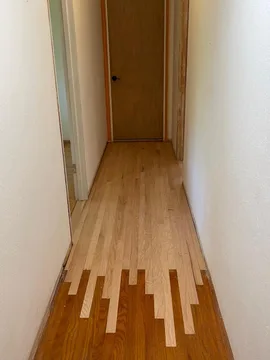 san carlos project / install and refinishing existing flooring, before, photo 5