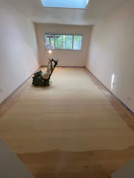 san carlos project / install and refinishing existing flooring, before, photo 1